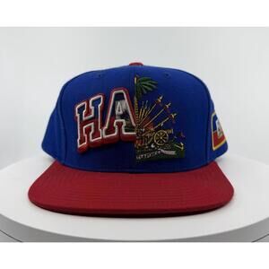 HAITI FLAG Embroidered Hat Snapback Mens Mitchell & Ness OSFA Baseball MLB Cap